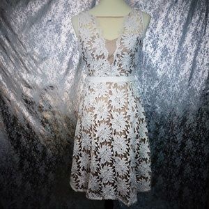 | ADRIANNA PAPELL | White embroidered dress